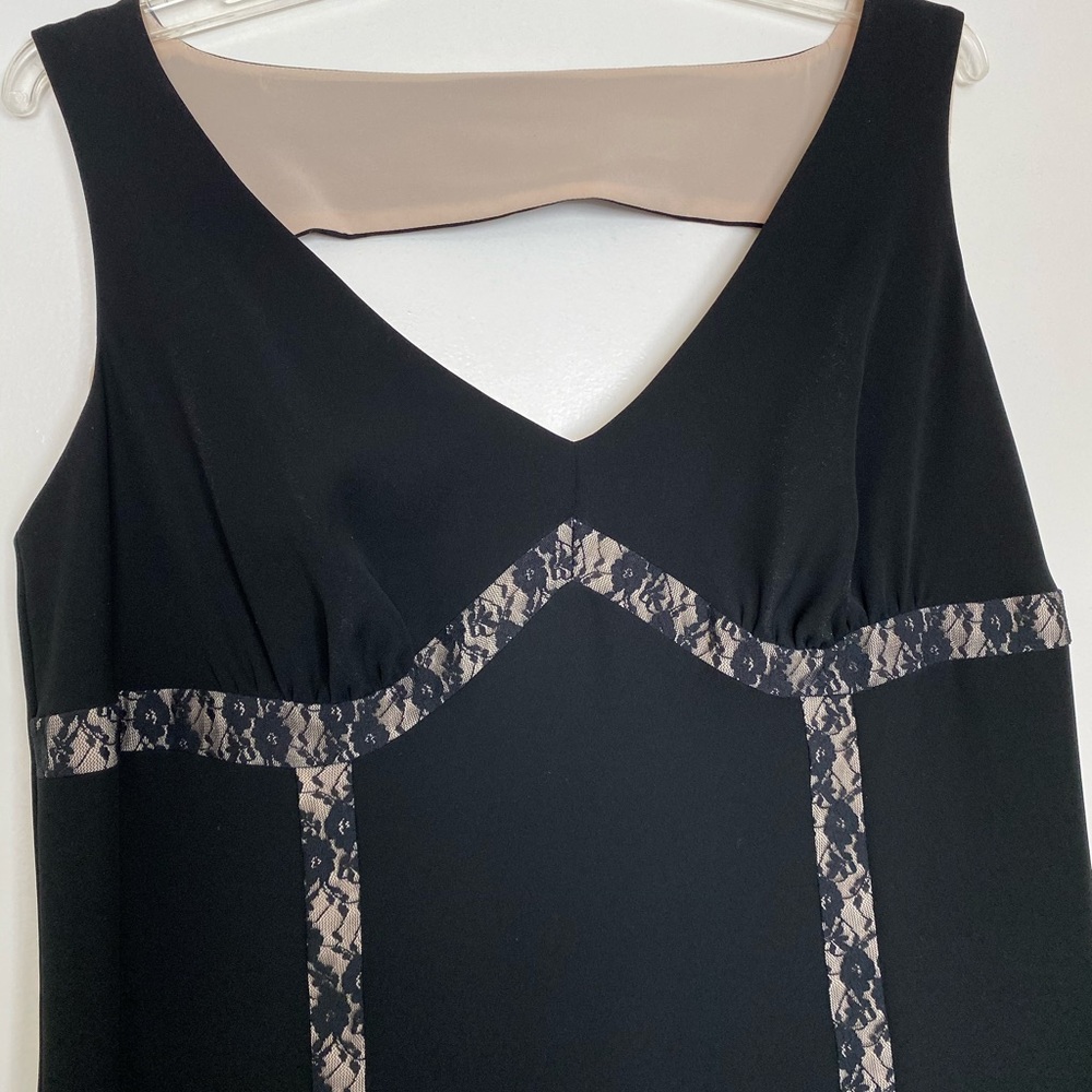 Little Black Dress w/Lace -New -Designer is ABS